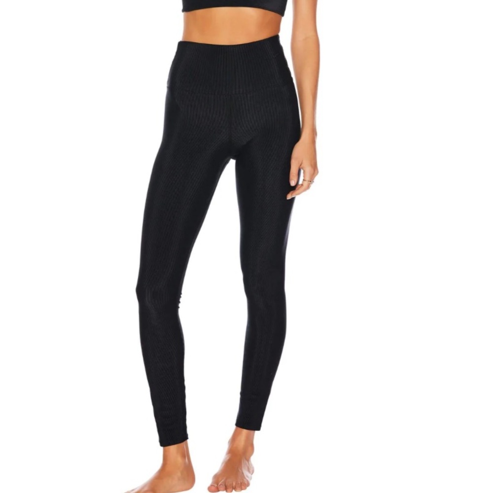 Beach Riot Ayla Ribbed Leggings in Black